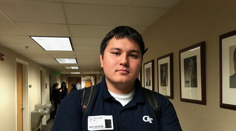 Matt Wolfsen, chairman of Georgia Tech s student government association’s sexual violence advisory board. ERIC STIRGUS / ESTIRGUS@AJC.COM