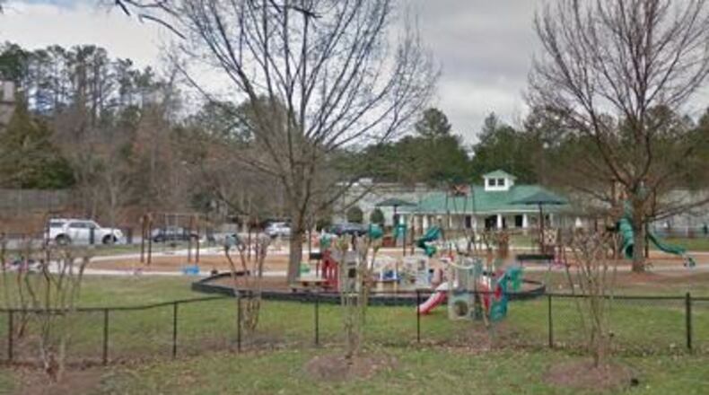 Construction has begun on a trike track at Brookhaven’s Ashford Park. Google Earth