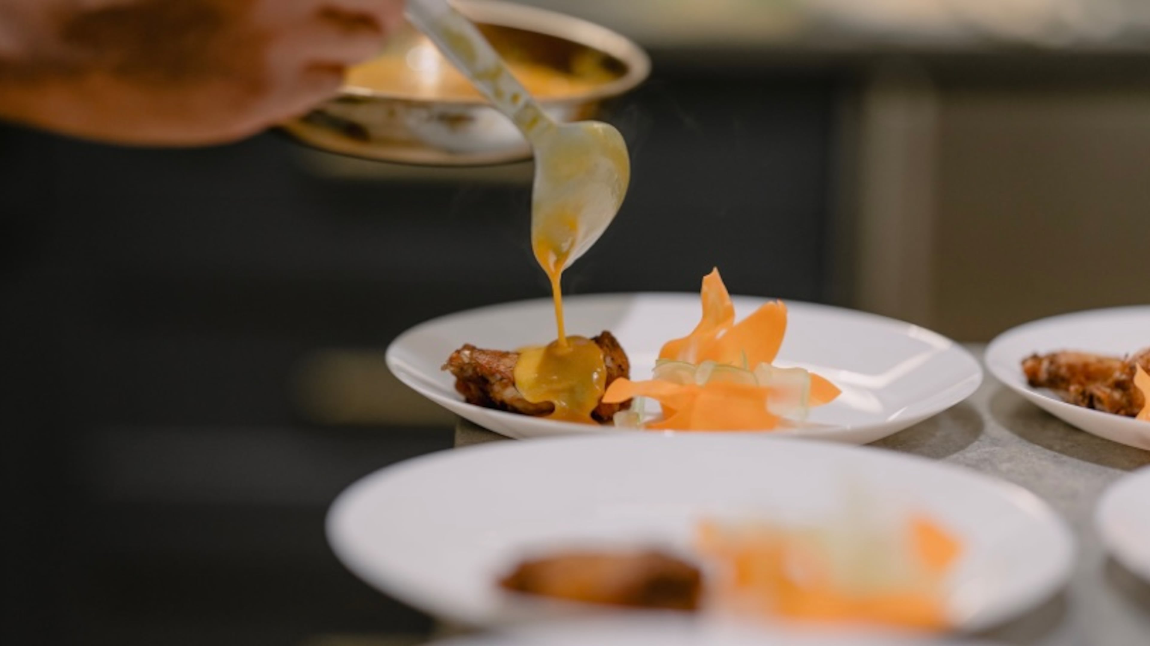 Chef Demetrius Brown will open his Heritage Supper Club as a brick-and-mortar in Summerhill next year. The supper club offers this lemon pepper wings and crudite, plus other dishes. (Courtesy of James Ly)