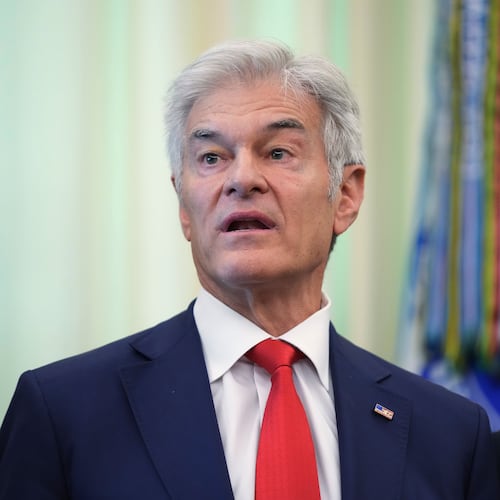 Centers for Medicare & Medicaid Services administrator Dr. Mehmet Oz speaks speaks during an event on health care affordability in the Oval Office at the White House, Thursday, April 23, 2026, in Washington. (AP Photo/Mark Schiefelbein)