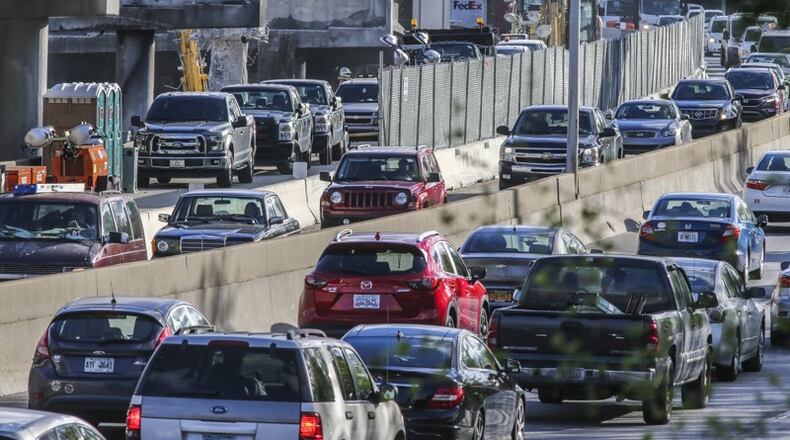 The Georgia Department of Transportation expects metro Atlanta traffic to jump as much as 20 percent beginning Monday. JOHN SPINK/AJC