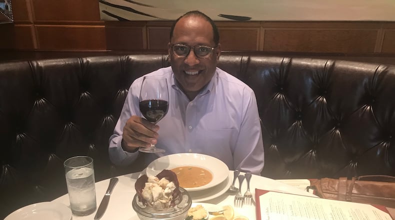 V-103 host Frank Ski at The Palm, one of his favorite restaurants in Atlanta.
