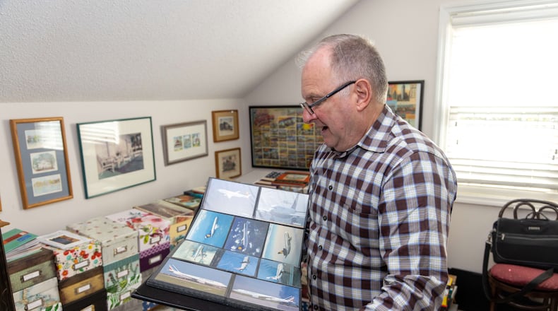 Joe Vella talks about his collection of 52,000 postcards from around the world in his Decatur home. PHIL SKINNER FOR THE ATLANTA JOURNAL-CONSTITUTION