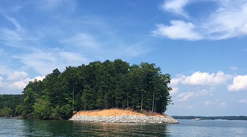 Four islands in Lake Lanier will get 6,500 tons of erosion-preventing rip rap. LAKE LANIER ASSOCIATION