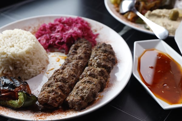 Cafe Efendi’s adana kebab makes a hearty meal that doesn’t feel too heavy or induce too much guilt. (Natrice Miller/AJC)