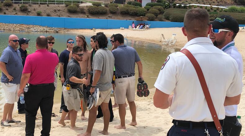 A 10-year-old boy and a 30-year-old man were both rescued from the water.
