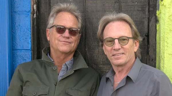 Dewey Bunnell (right) of America appear at Atlanta Symphony Hall August 10, 2024 but his long-time colleague Gerry Beckley has stopped touring as of this year. PUBLICITY PHOTO