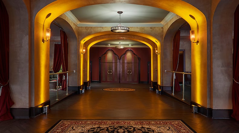 The remodeled foyer at the Buckhead Theatre. The venue recently completed a $7 million renovation, which includes new flooring, bars, expanded space and a lounge.