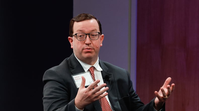 Georgia GOP Chair Josh McKoon said Tuesday on "Politically Georgia" that he doesn't see abortion as a federal issue. ”The Roe v. Wade decision has put abortion in the hands of governors and state legislatures," McKoon said. "I do not see it playing significantly in this (presidential) race.” (Natrice Miller/The Atlanta Journal-Constitution/TNS)