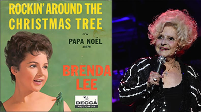 Brenda Lee in 1958 and 57 years later earlier this month. CREDIT: right- Getty Images