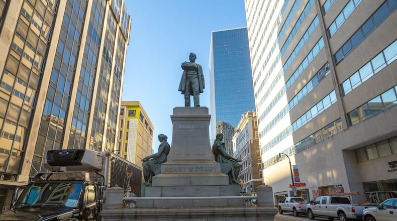 The Henry Grady statue on Marietta Street at Forsyth Street in downtown Atlanta. (Jenni Girtman/Atlanta Event Photography)