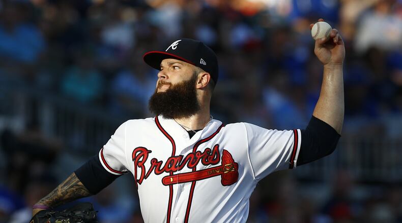 ATLANTA, GEORGIA - JULY 23: Pitcher Dallas Keuchel #60 of the Atlanta Braves throws a pitch in the first inning during the game against the Kansas City Royals at SunTrust Park on July 23, 2019 in Atlanta, Georgia. (Photo by Mike Zarrilli/Getty Images)
