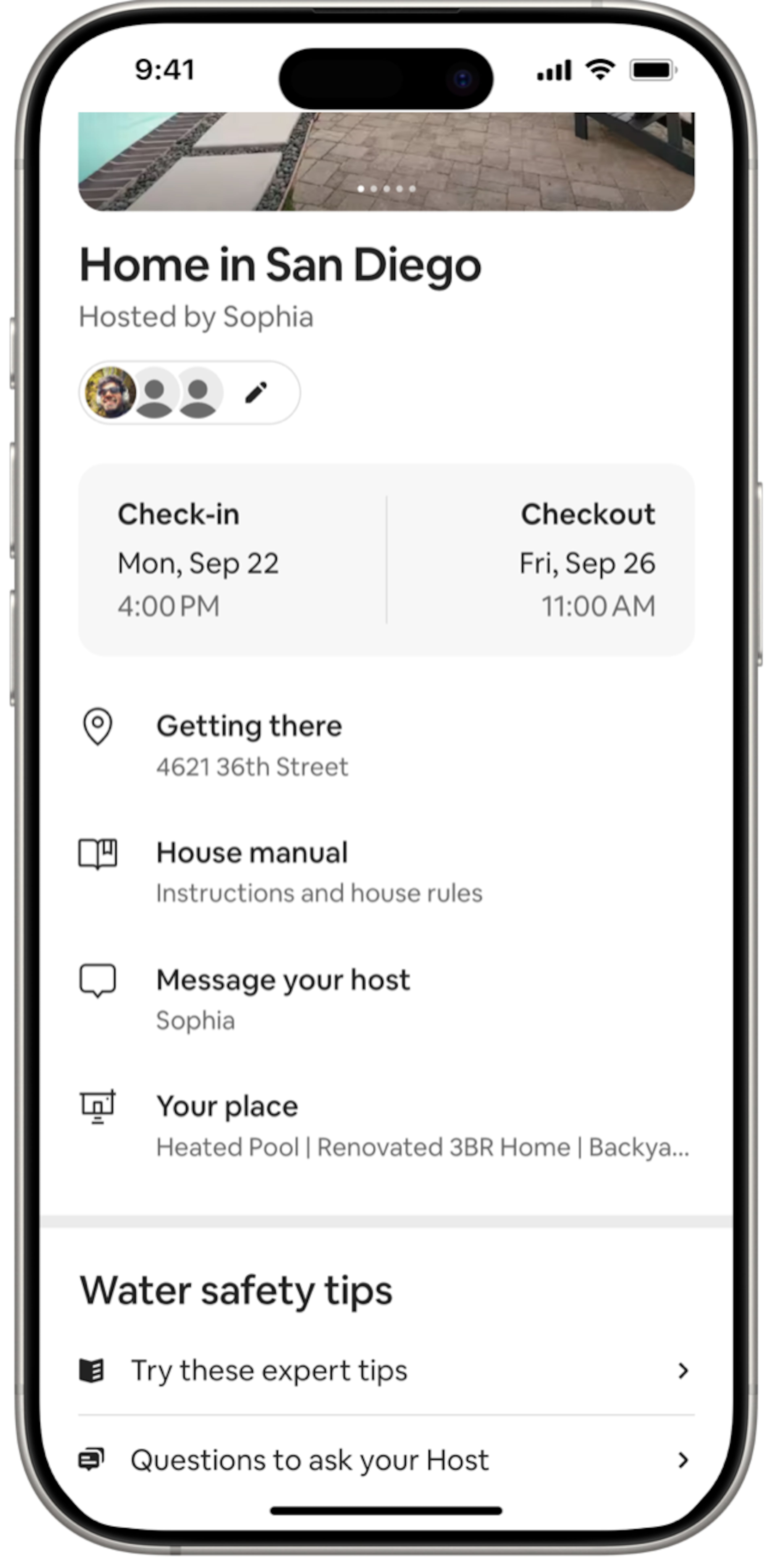 From life-saving tips to smart questions for your host, the new Airbnb in-app feature helps families enjoy their waterfront getaways with peace of mind. (Courtesy of Airbnb)