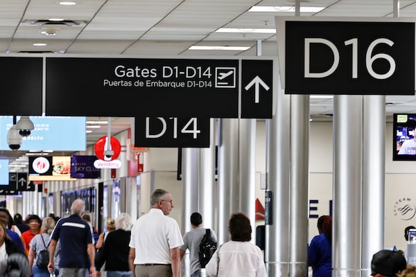 One of the airport’s biggest and most expensive undertakings will be widening the existing Concourse D.  (Natrice Miller/natrice.miller@ajc.com)