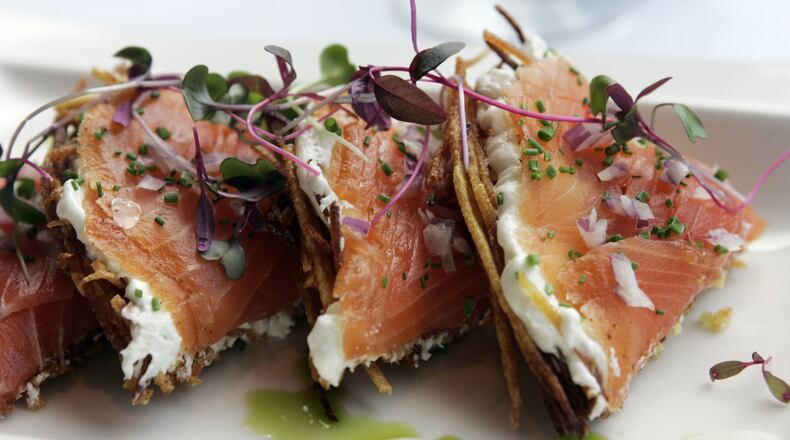 House smoked salmon at Canoe. (BOB ANDRES/AJC staff)