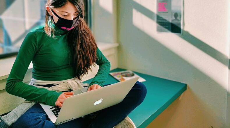 A student at the Young Women’s STEAM Research & Preparatory Academy in El Paso, Texas, takes a moment to relax and decompress in the school’s “calm center.” Districts around the country are placing greater emphasis on student and faculty emotional well-being in the wake of the pandemic. Credit: El Paso Independent School District