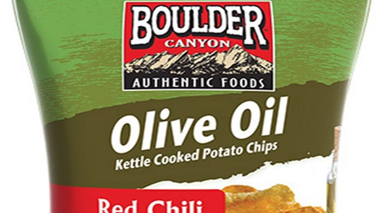 Boulder Canyon Olive Oil Red Chili Kettle Chips. (Boulder Canyon)