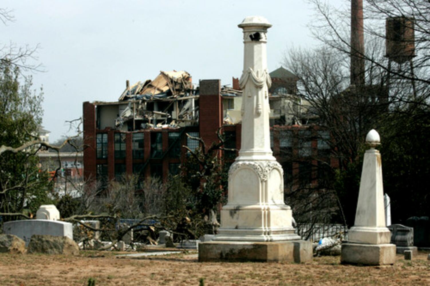 Oakland Cemetery hit hard by tornado