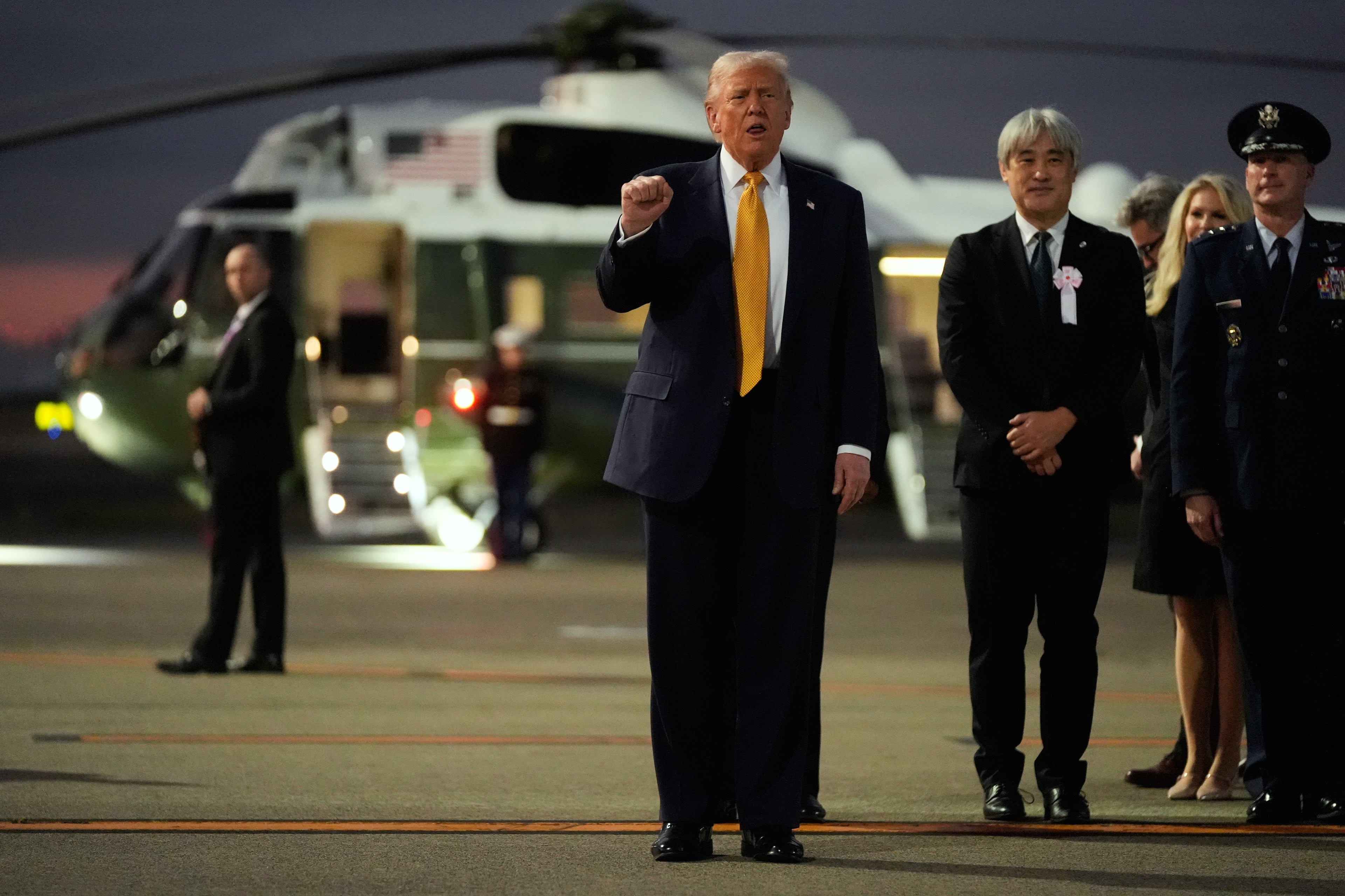 President Donald Trump this morning arrived at Haneda Airport in Tokyo, Japan.