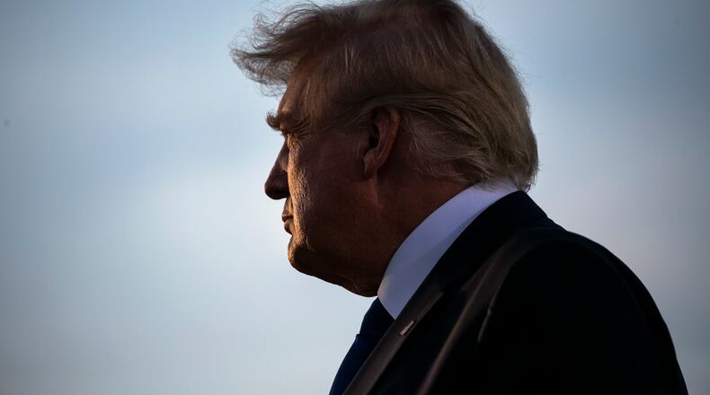Former President Donald Trump has been indicted by a Manhattan grand jury. He will be the first former president to face criminal charges. (Maddie McGarvey/The New York Times)