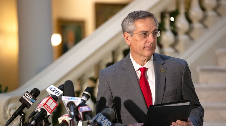 In his book "Integrity Counts," which comes out Tuesday, Georgia Secretary of State Brad Raffensperger discusses the January phone call President Donald Trump made to him and his general counsel, Ryan Germany, asking Raffensperger to "find" the votes necessary to change the presidential election results in Georgia. “President Trump is using what he believes is the power of his position to threaten Ryan and me with prosecution if we don’t do what he tells us to do. It was nothing but an attempt at manipulation,” Raffensperger writes. STEVE SCHAEFER FOR THE ATLANTA JOURNAL-CONSTITUTION