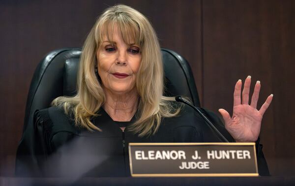 Los Angeles Superior Court Judge Eleanor Hunter presides over the retrial of Orange County Superior Court Judge Jeffrey Ferguson, who was found guilty on Tuesday, April 22, 2025, in Santa Ana, Calif., of second-degree murder in the shooting death of his wife, Sheryl Ferguson, in 2023. (Mindy Schauer/The Orange County Register via AP, Pool)