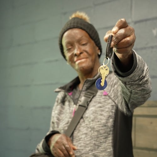 Partners for HOME client receives housing assistance and essential support services. (Courtesy)