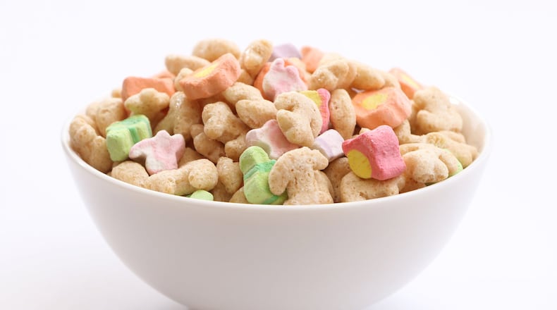 Artificial food coloring in cereal. (Dreamstime)