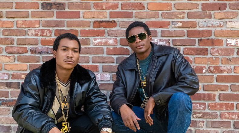 Demetrius Flenory Jr. (left) plays his dad and Da' Vinchi plays his brother Terry. STARZ