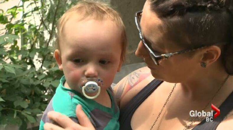 Global News reported that mother Emily Krebs was playing with her 17-month-old son, Xavier, in their apartment’s yard when she turned around to fetch a ball, she then found Xavier with the needle.
