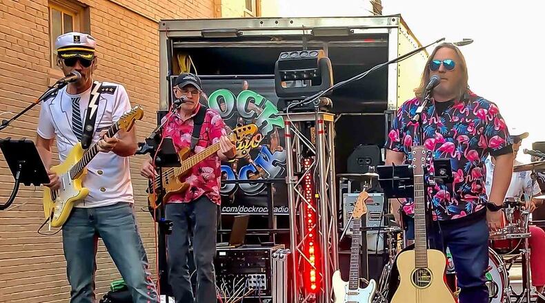 The Dock Rock Radio band will perform 7-11 p.m. Friday, Sept. 29 in a City Center Concert Series on the Town Green Stage in Alpharetta to benefit the Wacky World playground. (Courtesy Dock Rock Radio)