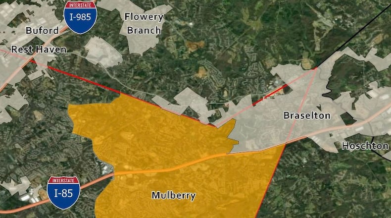 SB333 would create the new city of Mulberry and would be the county’s second most populous city, estimating about 41,000 residents, State Sen. Clint Dixon told committee members at the hearing. The new city’s borders would stop at the county line, sitting next to the city of Braselton.