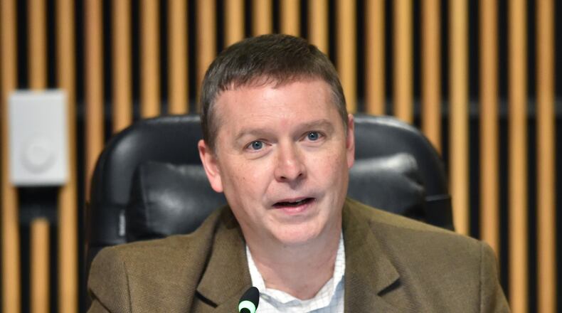 February 19, 2019 Lawrenceville - Jace Brooks speaks during the Gwinnett County Board of Commissioners meeting at Gwinnett Justice and Administration Center on Tuesday, February 19, 2019. HYOSUB SHIN / HSHIN@AJC.COM