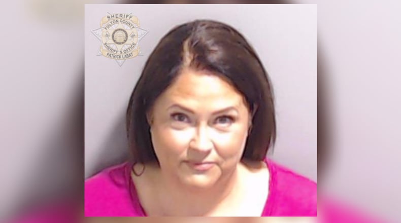 Misty Hampton was charged with racketeering and other felonies along with former President Donald Trump by a Fulton County grand jury. (Fulton County Sheriff's Office).