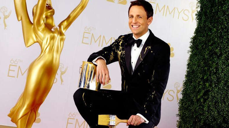 Seth Meyers hosts the 66th Annual Emmys on Monday night. CREDIT: NBC