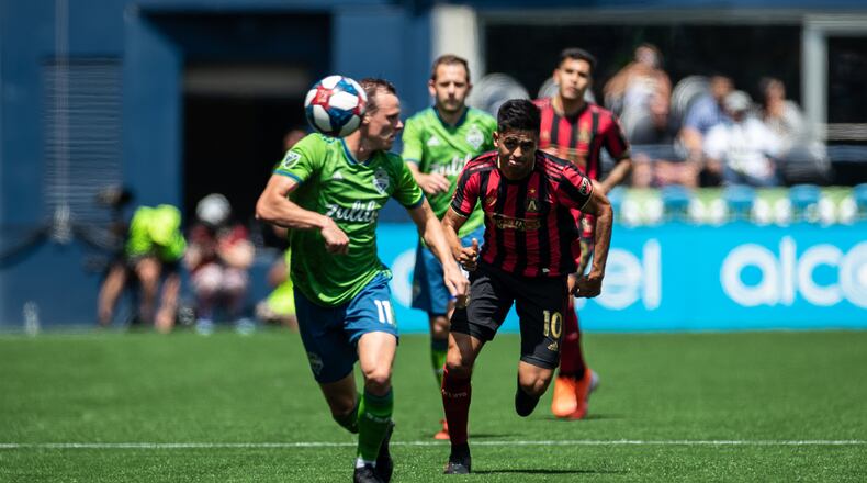 Images from the match between Atlanta United and Seattle Sounders at CenturyLink Field in Seattle, Washington. (Photo by Eric Rossitch/Atlanta United)