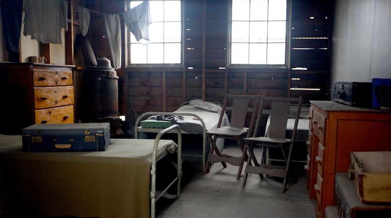 The living quarters of four bachelor internees of an original barrack from the Tule Lake internment camp, located at the Tule Lake Unit visitor center, National Park Service Tule Lake Unit, WWII Valor in the Pacific National Monument, at the Tulelake - Butte Valley Fairgrounds, in Tulelake, Calif. (Gary Coronado/ Los Angeles Times/TNS)