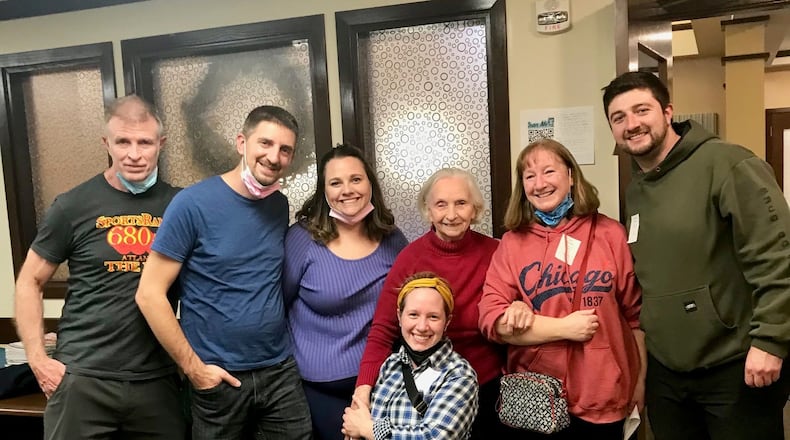 The author's mom, Helen Torpy, surrounded by children and grandchildren as she moves to her new home.