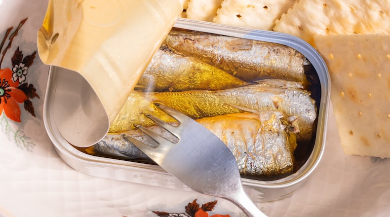 Canned sardines have become a viral TikTok trend, with users touting the fish for its potential skin-health benefits. (Heather Willensky/The New York Times)