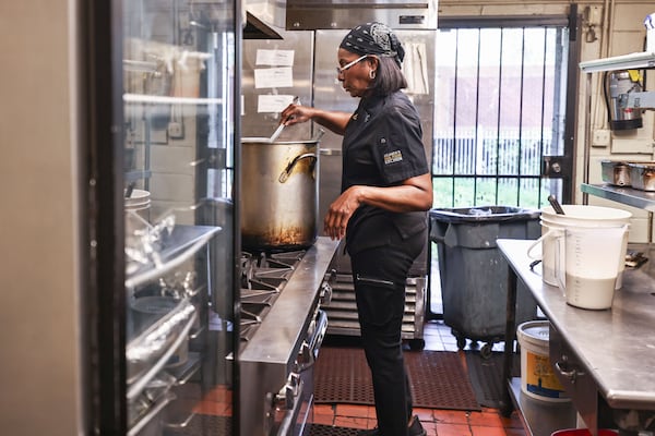 Tracy Gates, owner and head chef of the famed Busy Bee Cafe in Atlanta, is working toward opening another cafe at Atlantic Station next year. (Natrice Miller/AJC)