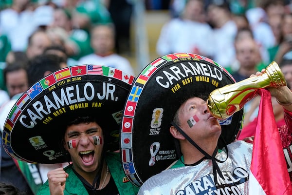 Héctor Chávez has watched Mexico's national team play more than 540 matches since 1986. He now attends with his son. (Natacha Pisarenko/AP)