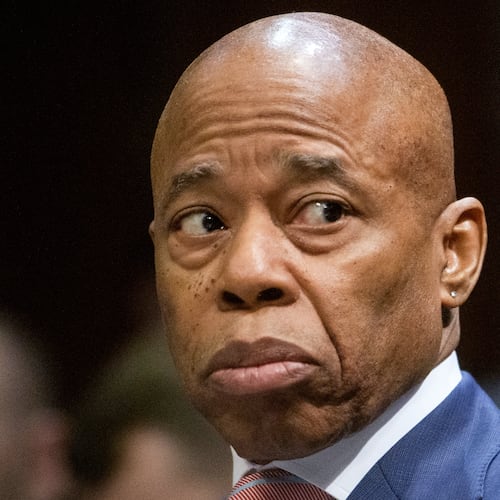 FILE - New York City Mayor Eric Adams appears before a House Committee on Oversight and Government Reform hearing with Sanctuary City Mayors on Capitol Hill, March 5, 2025, in Washington. (AP Photo/Rod Lamkey, Jr.,File)