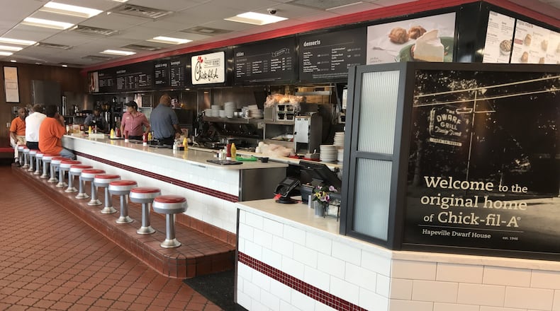 Compared to other Chick-fil-As, the Hapeville location offers a diner-like experience. LIGAYA FIGUERAS / LFIGUERAS@AJC.COM