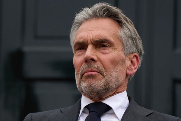 Dutch Prime Minister Dick Schoof announced handing the resignation of the PVV party ministers in The Hague, Netherlands, Tuesday, June 3, 2025, after far-right leader Geert Wilders pulled his party out of the ruling four-party coalition in dispute over a crackdown on migration. (AP Photo/Peter Dejong)