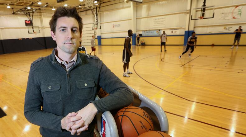 FILE - Canton Charge basketball team general manager Mike Gansey poses for a portrait during the Charge's practice at Edgewood Community Center in Canton, Ohio, on Nov. 19, 2015. (Chuck Crow/Cleveland.com via AP)