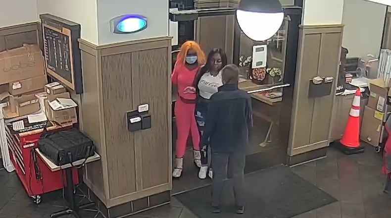 Police are offering a $2,000 reward for information leading to the arrests of three women accused of throwing bricks at a Buckhead Chick-fil-A this week.