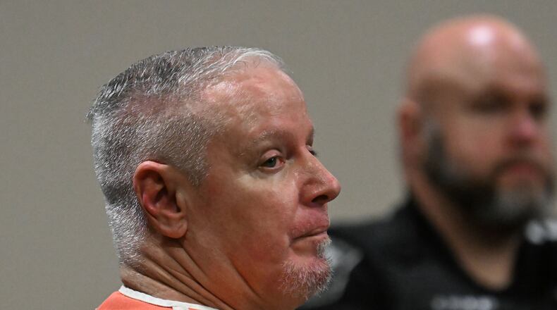 Colin Gray, father of the Apalachee High School shooter Colt Gray, sits with his attorneys during his sentencing hearing at Barrow County Superior Court on Thursday, July 30, 2026, in Winder, Ga. (Hyosub Shin/Atlanta Journal-Constitution via AP, Pool)