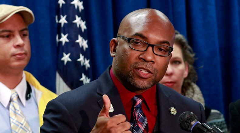 Sen. Harold Jones II holds a press conference to discuss Senate Bill 254, which seeks to eliminate the charge of felony marijuana possession in Georgia law.more info: Legislation introduced Wednesday by a state senator would eliminate the charge of felony marijuana possession in Georgia law, and reduce the crime to a misdemeanor. Senate Bill 254, would not legalize the possession or selling of marijuana, said bill sponsor Sen. Harold Jones II. But the legislation would eliminate the severe penalties that can come with a felony arrest and conviction, such as the suspension of voting rights and loss of eligibility for food stamps, he said. BOB ANDRES / BANDRES@AJC.COM