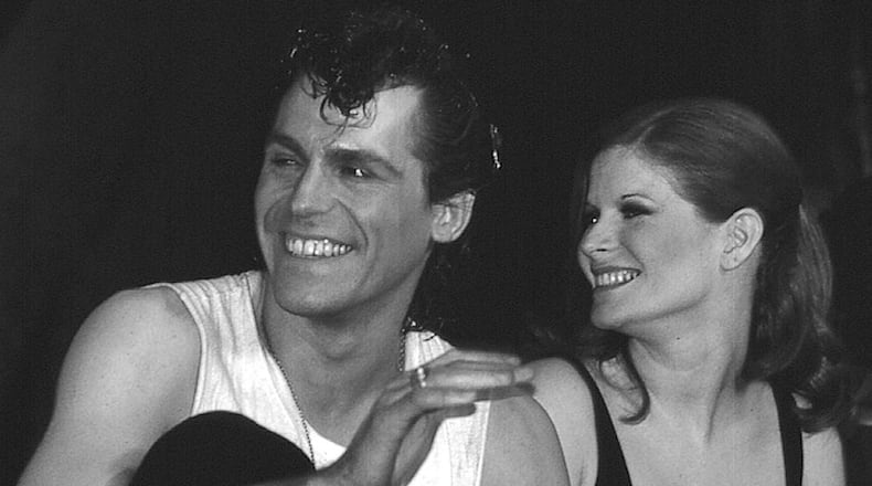 Jeff Conaway and Candice Earley on stage December 2, 1979, as the musical "Grease" passed "Fiddler on the Roof" as Broadway's longest running show with its 3243rd performance at the Royale Theatre in New York City.