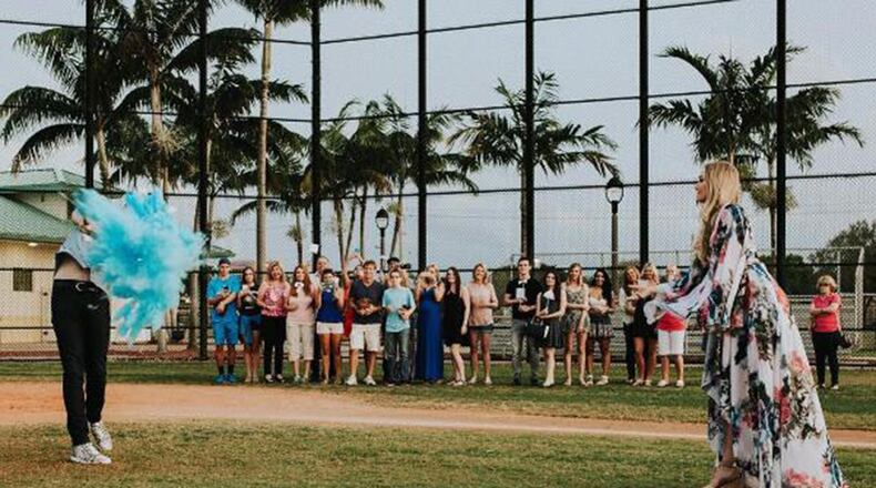 Braves slugger Freddie Freeman reveals gender of his baby with swing of a bat.